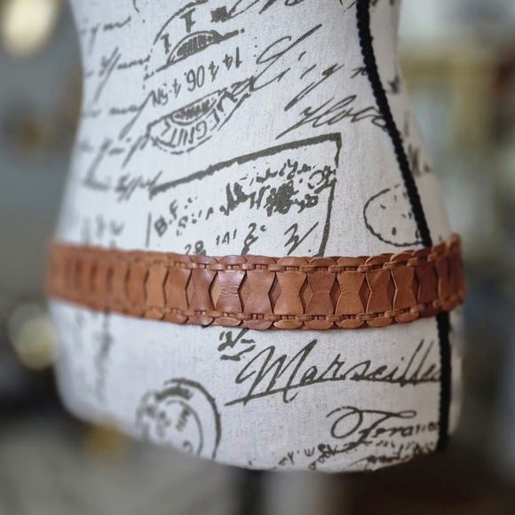 Fossil Tan Woven Leather Belt Large - Picture 6 of 7